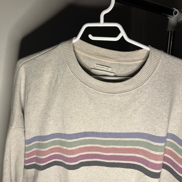 American Eagle Outfitters Beige Striped Sweater - Picture 1 of 2